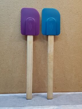 Silicone Spatulas with Bamboo Handles Set of 2